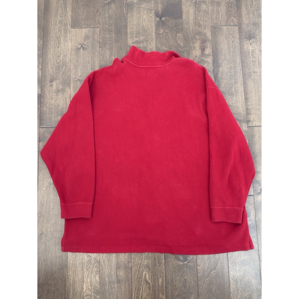 Polo Ralph Lauren Men Red Quarter Zip Pullover Navy Blue Pony Mock Neck Size 4XB - Picture 5 of 5